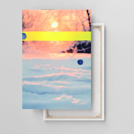 morgendämmerung im winter abstraktes leinwandbild wohnzimmer schlafzimmer wanddeko büro