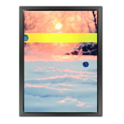 morgendämmerung im winter abstraktes leinwandbild wohnzimmer schlafzimmer wanddeko büro