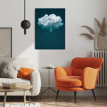 abstraktes bild schwarzer kopf leinwandbilder fotoposter kunstdruck schwarz rot (kopie)