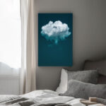 abstraktes bild schwarzer kopf leinwandbilder fotoposter kunstdruck schwarz rot (kopie)