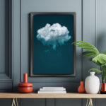 abstraktes bild schwarzer kopf leinwandbilder fotoposter kunstdruck schwarz rot (kopie)