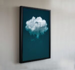 isolierte wolke abstraktes leinwandbild wohnzimmer schlafzimmer wanddeko büro