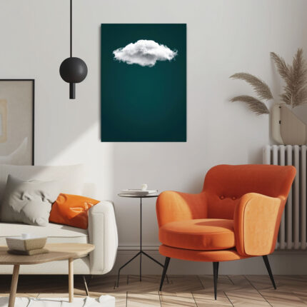 schwebende stille abstraktes leinwandbild wohnzimmer schlafzimmer wanddeko büro