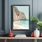 felsen im licht küstenbild leinwandbild wohnzimmer schlafzimmer wanddeko büro