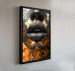 goldene eleganz: kunst der körperbemalung leinwandbild wohnzimmer schlafzimmer wanddeko büro