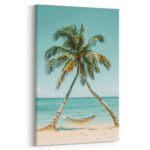 inselparadies: ruhe unter palmen leinwandbild wohnzimmer schlafzimmer wanddeko büro