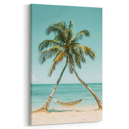 inselparadies: ruhe unter palmen leinwandbild wohnzimmer schlafzimmer wanddeko büro