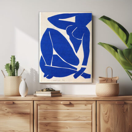 blauer akt: abstrakte schönheit leinwandbild wohnzimmer schlafzimmer wanddeko büro