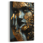 mystik in schwarz und gold leinwandbild wohnzimmer schlafzimmer wanddeko büro