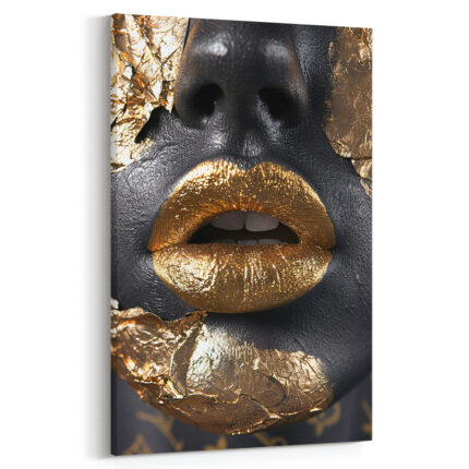 goldene verführung abstraktes leinwandbild wohnzimmer schlafzimmer wanddeko