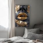 goldene verführung abstraktes leinwandbild wohnzimmer schlafzimmer wanddeko