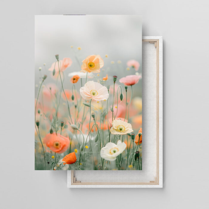 tanz der mohnblumen leinwandbild wohnzimmer schlafzimmer wanddeko büro