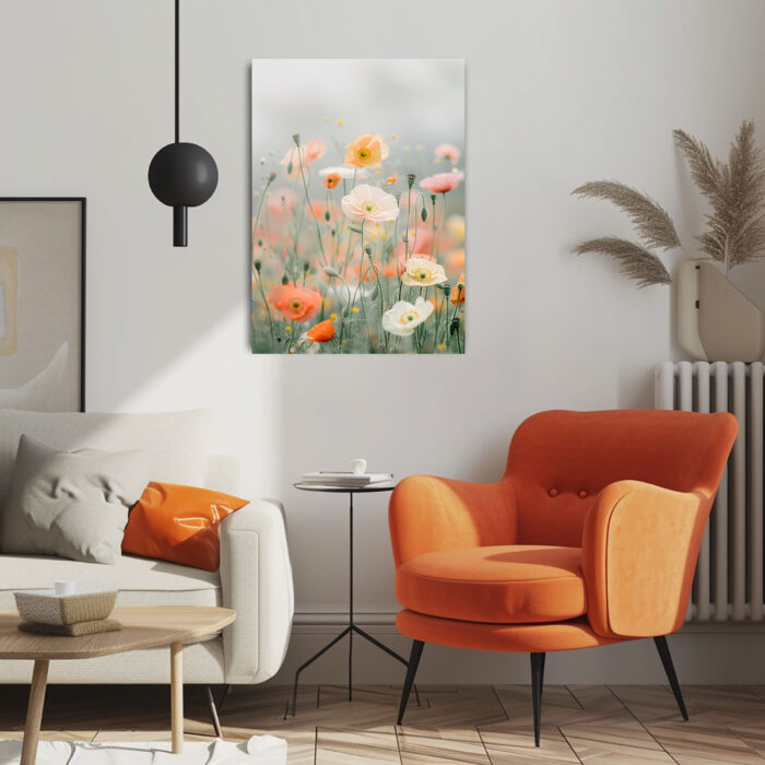 tanz der mohnblumen leinwandbild wohnzimmer schlafzimmer wanddeko büro
