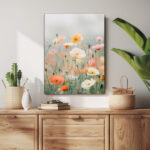 tanz der mohnblumen leinwandbild wohnzimmer schlafzimmer wanddeko büro