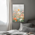 tanz der mohnblumen leinwandbild wohnzimmer schlafzimmer wanddeko büro