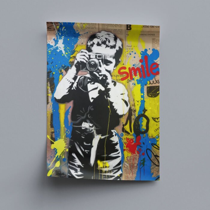 pop art banksy style 6er poster set für wohnzimmer, home office, hobbyraum und büro zum einrahmen