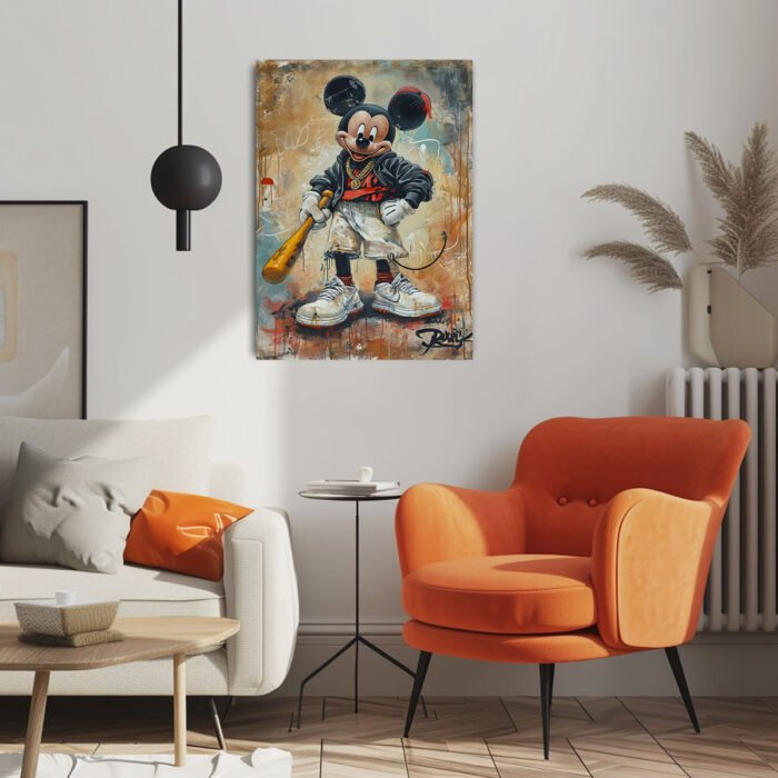 hip hop hero abstraktes disney leinwandbild wohnzimmer schlafzimmer wanddeko büro