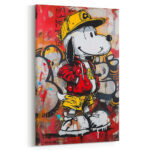 abstraktes snoopy peanuts leinwandbild wohnzimmer schlafzimmer wanddeko büro