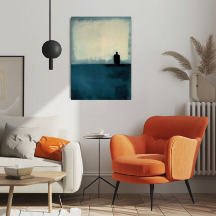 einsamer horizont abstraktes leinwandbild wohnzimmer schlafzimmer wanddeko büro