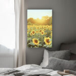 tanz der sonnenblumen leinwandbild wohnzimmer schlafzimmer wanddeko büro