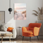 pastellträume am strand leinwandbild wohnzimmer schlafzimmer wanddeko büro