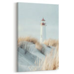 leuchtturm wächter der dünen leinwandbild wohnzimmer schlafzimmer wanddeko büro