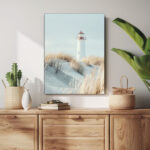 leuchtturm wächter der dünen leinwandbild wohnzimmer schlafzimmer wanddeko büro