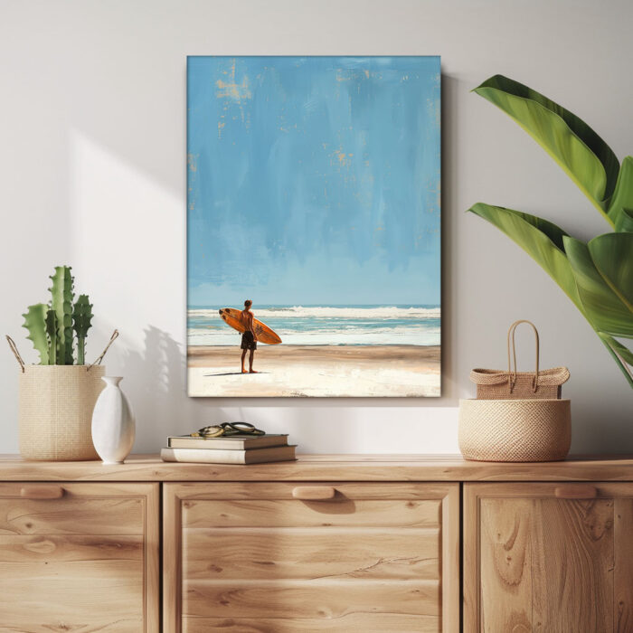 surferträume am strand leinwandbild wohnzimmer schlafzimmer wanddeko büro