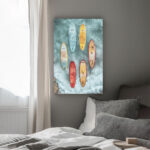 wellenritt in farbe leinwandbild wohnzimmer schlafzimmer wanddeko büro