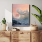 wellen der dämmerung leinwandbild wohnzimmer schlafzimmer wanddeko büro