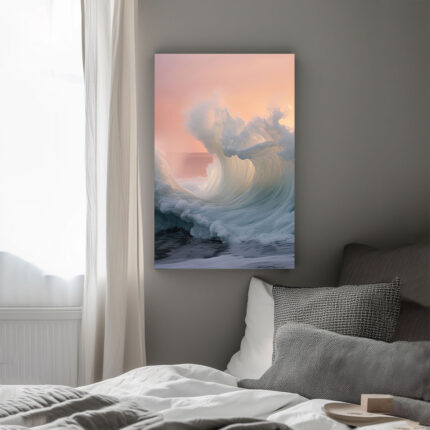 wellen der dämmerung leinwandbild wohnzimmer schlafzimmer wanddeko büro