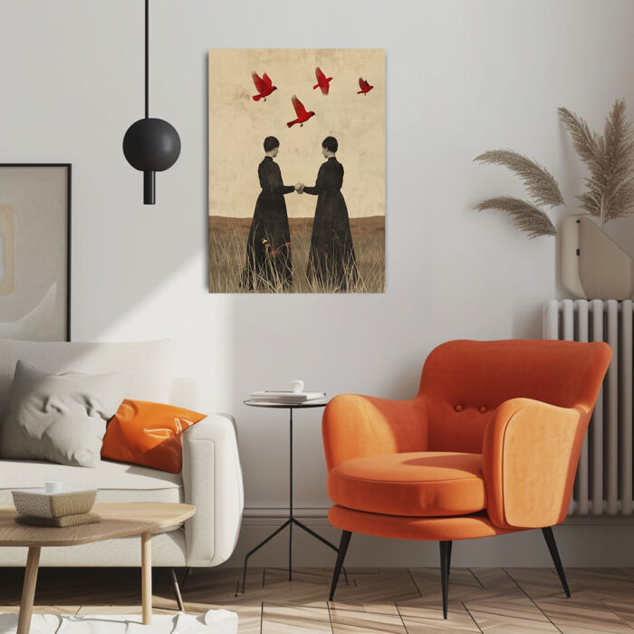 zwischen vergangenheit und freiheit leinwandbild wohnzimmer schlafzimmer wanddeko