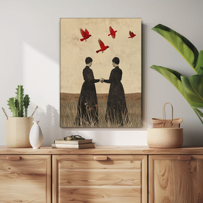 zwischen vergangenheit und freiheit leinwandbild wohnzimmer schlafzimmer wanddeko