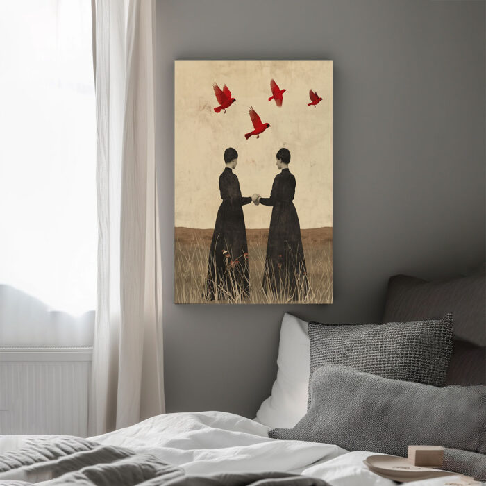 zwischen vergangenheit und freiheit leinwandbild wohnzimmer schlafzimmer wanddeko