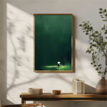 katzenabenteurer in einem ruhigen seerosenteich kunstdruck