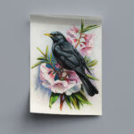 vogelbilder kunstdruck 6er wandbilder set zum einrahmen