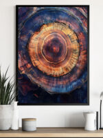 atemberaubender naturdruck, motiv baumringe, wandbild