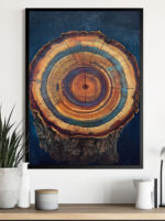 abstrakte baumstammringe, detaillierte nahaufnahme, wandkunst