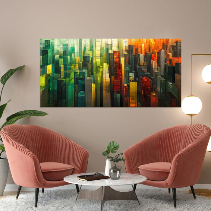 poster frame in living room psd mockup