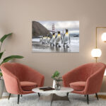 poster frame in living room psd mockup