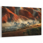 zebras abenteuer in einer surrealen landschaft
