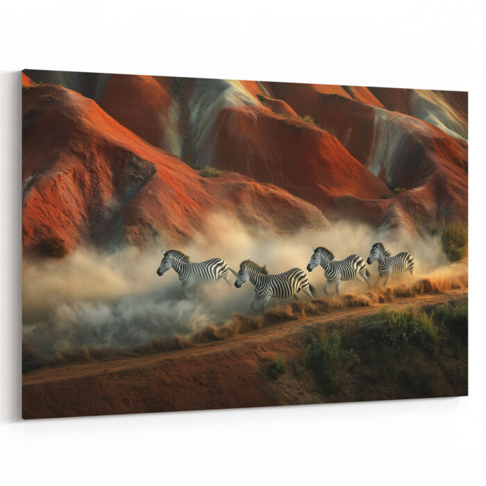 zebras abenteuer in einer surrealen landschaft