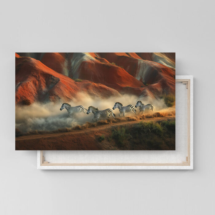 zebras abenteuer in einer surrealen landschaft