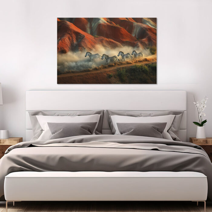 zebras abenteuer in einer surrealen landschaft