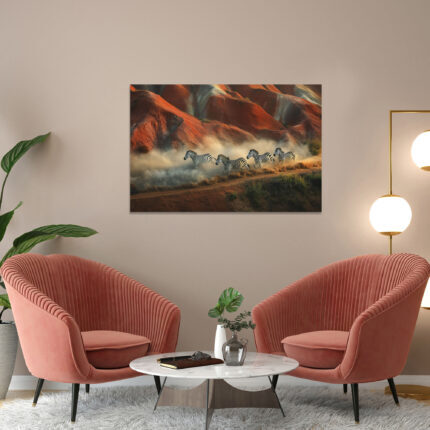 zebras abenteuer in einer surrealen landschaft