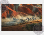 zebras abenteuer in einer surrealen landschaft