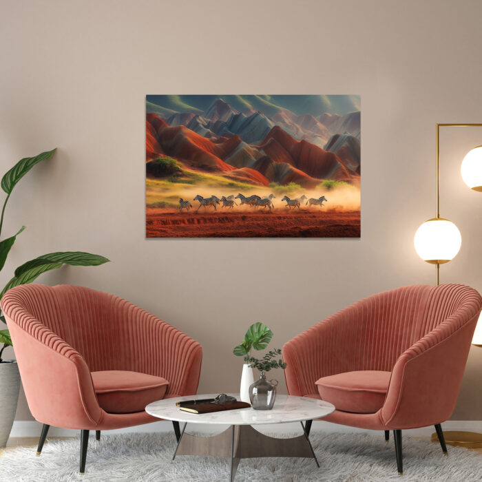 poster frame in living room psd mockup