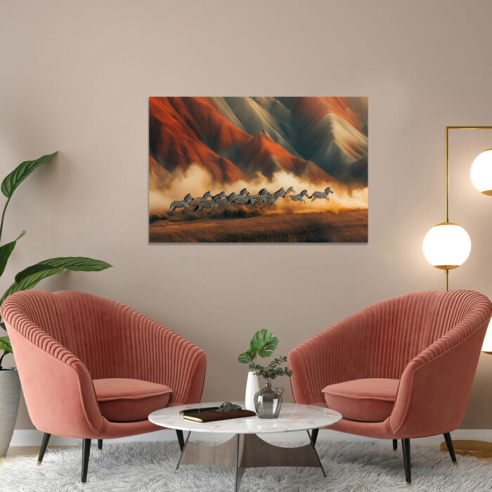 poster frame in living room psd mockup