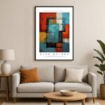 Mark Rothko inspiriertes Poster mit abstrakten Gemälden und Reflexionen