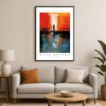 Vintage Mark Rothko inspiriertes Kunstposter mit abstrakter Impression